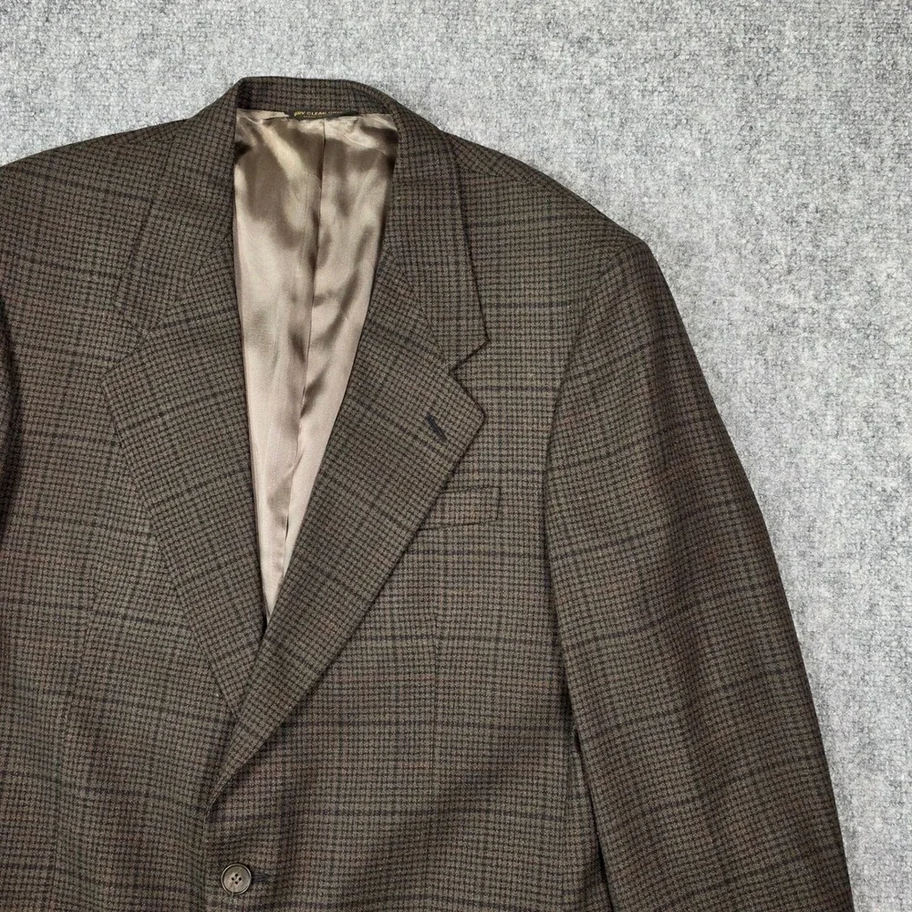 Vintage Givenchy Monsieur Blazer Men 40R Wool Plaid Check Luxury Designer Jacket